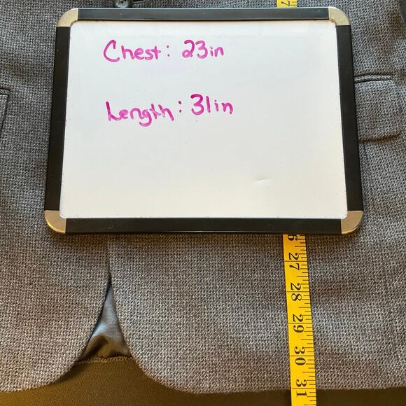 Oscar de la Renta 42R Gray Lambswool Cashmere Blazer Two Button Sport Coat - Picture 9 of 9